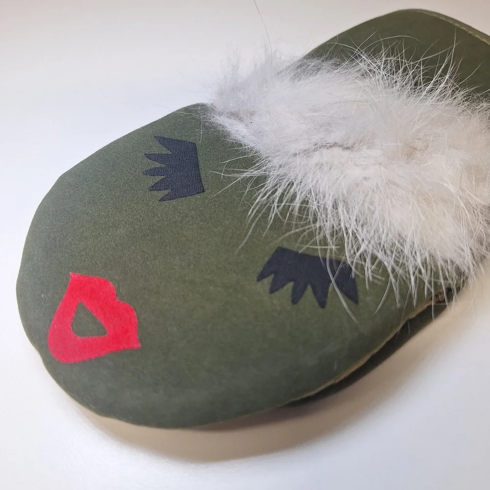 VTG Flossie Fox Style‎ 52 Puppet Oven Mitt Norwegian Blue Fox Mouth Padded